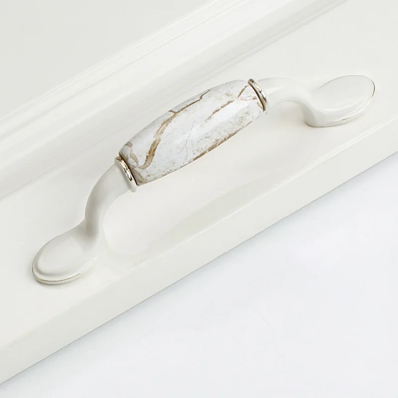 Европейский керамический узор ручки слоновой кости белый сельский ветер