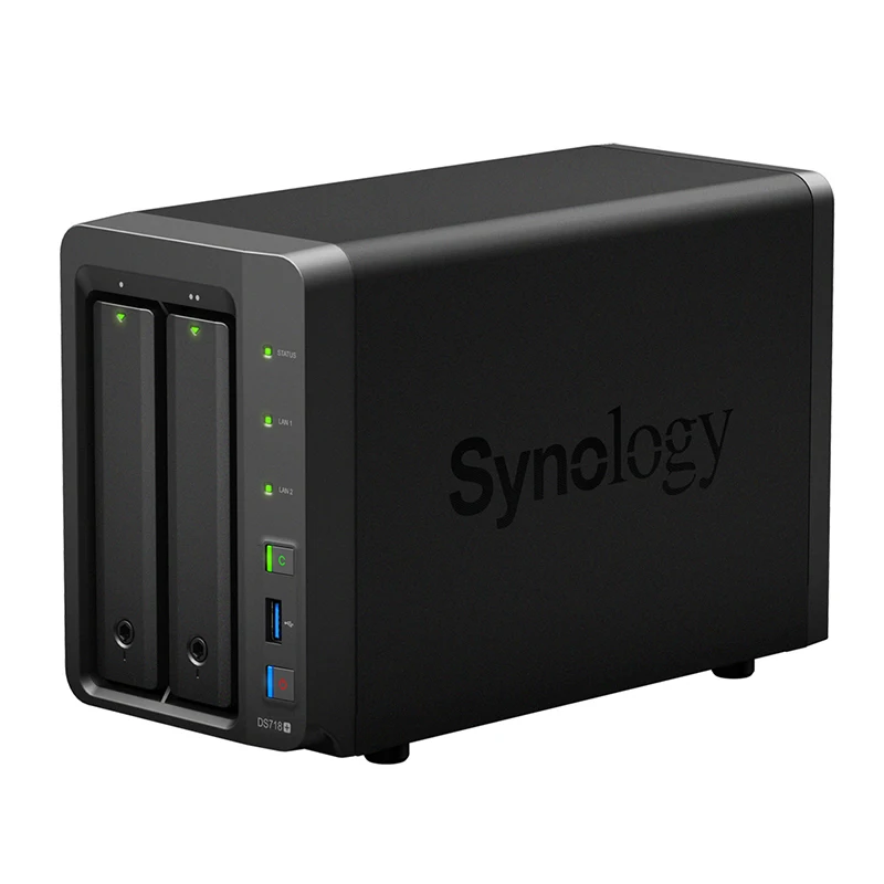 Дисковая станция NAS Synology DS718 + 2 отсека бесдисковый nas сервер nfs облачное хранилище
