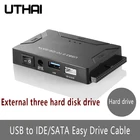 Кабель UTHAI Q05 USB 2,5 (5 Гбсек) к SATAIDE, внешний Универсальный адаптер для жесткого диска 3,5 дюйма 2,5 дюйма SATA3,5 дюйма IDE