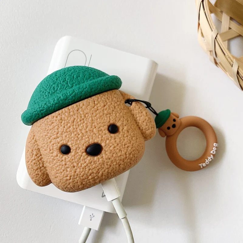Style 2 Милый мультфильм щенок силиконовый AirPods зарядная Коробка Чехол беспроводные наушники чехол для Air Pods крышка гарнитура чехол для наушников - Цвет: Style 2