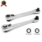 Двухсторонний гаечный ключ с храповым механизмом, 14 дюйма, гаечный ключ с храповым механизмом, 72 зубца, отвертка, бит, инструмент, мини-отвертка, ручные инструменты