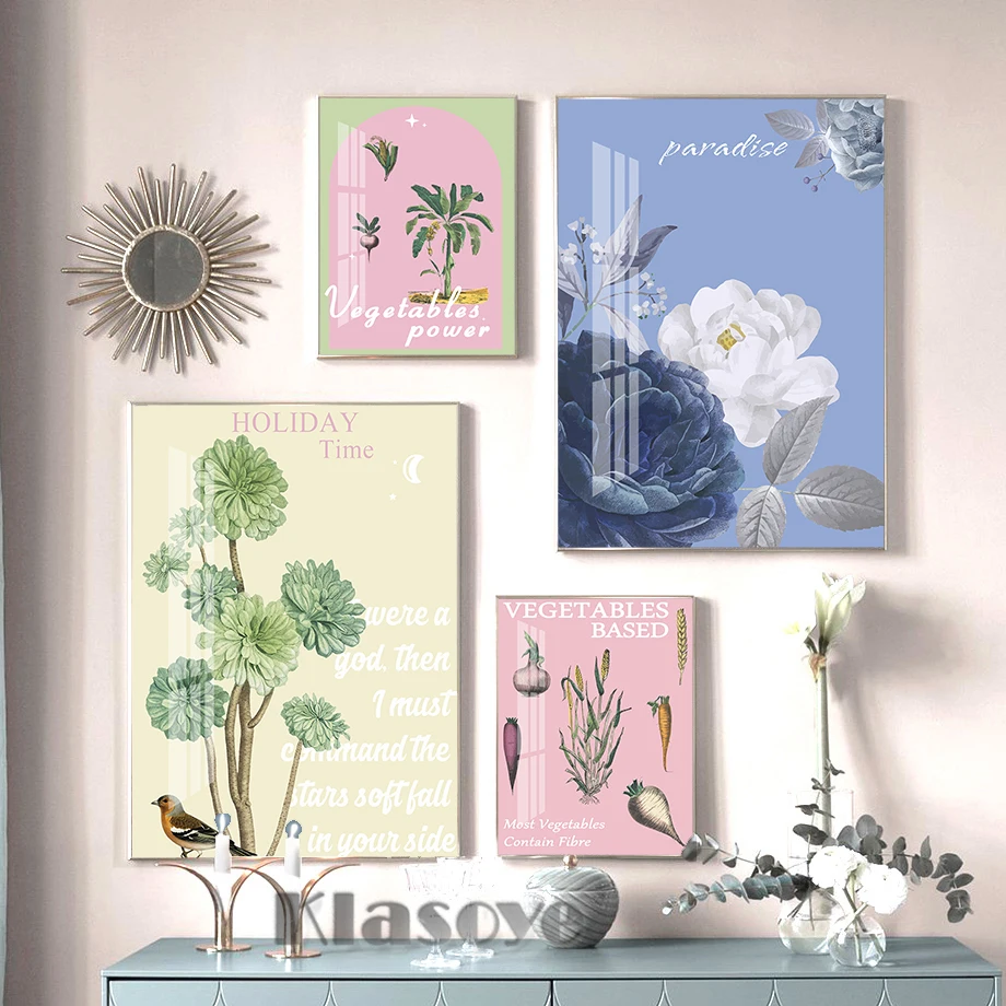 

Minimalist Plant Style Botanical Chart Printable Poster Art Prints Flower Shop Wall Decor Canvas Painting Room Home Decorate