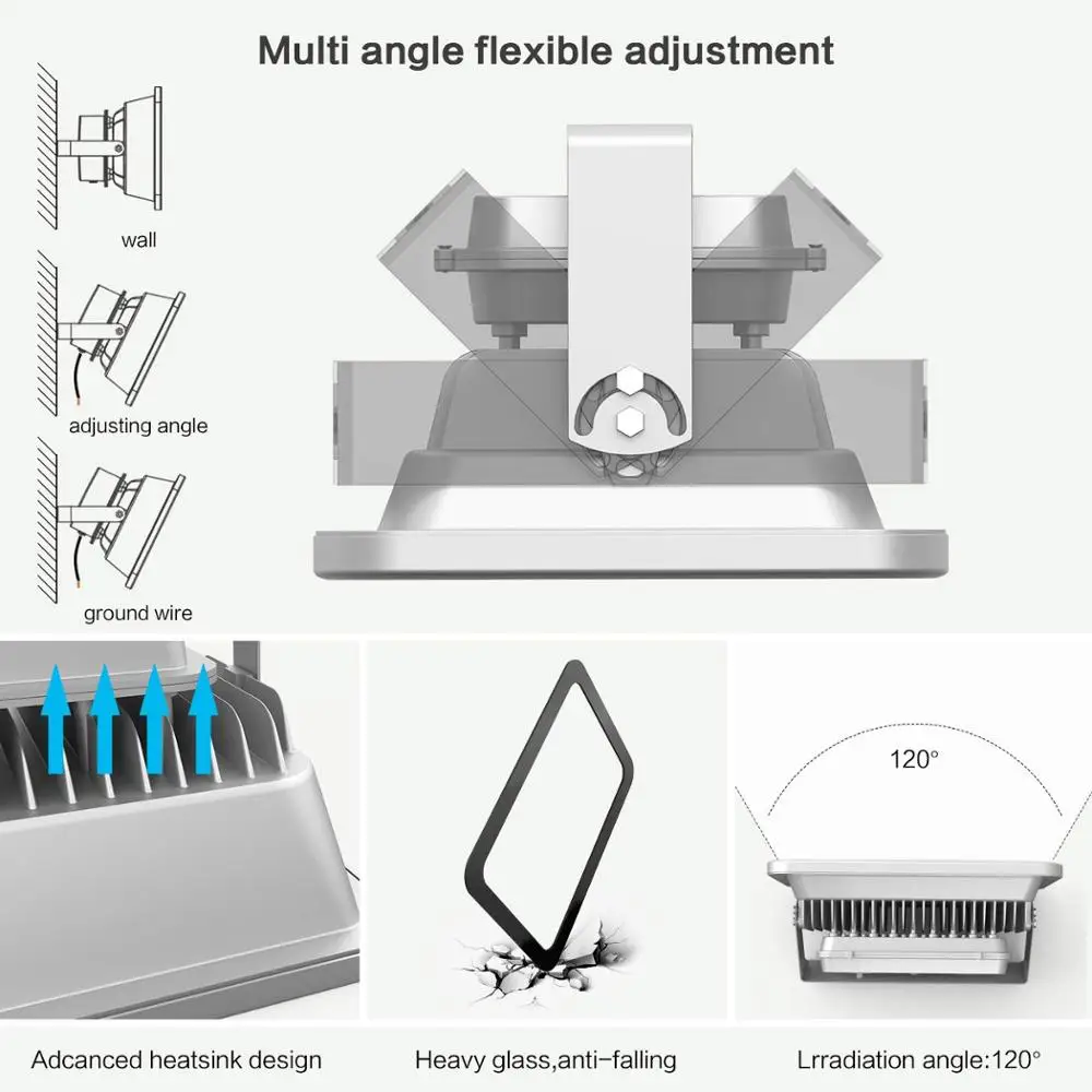 Светодиодный прожектор 400 Вт IP65 Водонепроницаемый Крытый уличный сенсорный