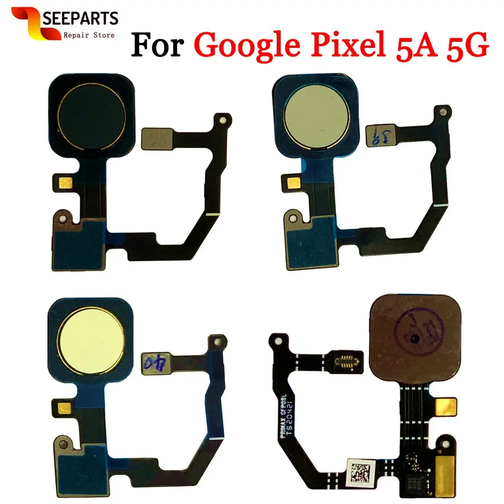 

Для Google Pixel 5A Главная Кнопка отпечаток пальца сенсорный датчик идентификации гибкий кабель лента запасные части кнопка черный