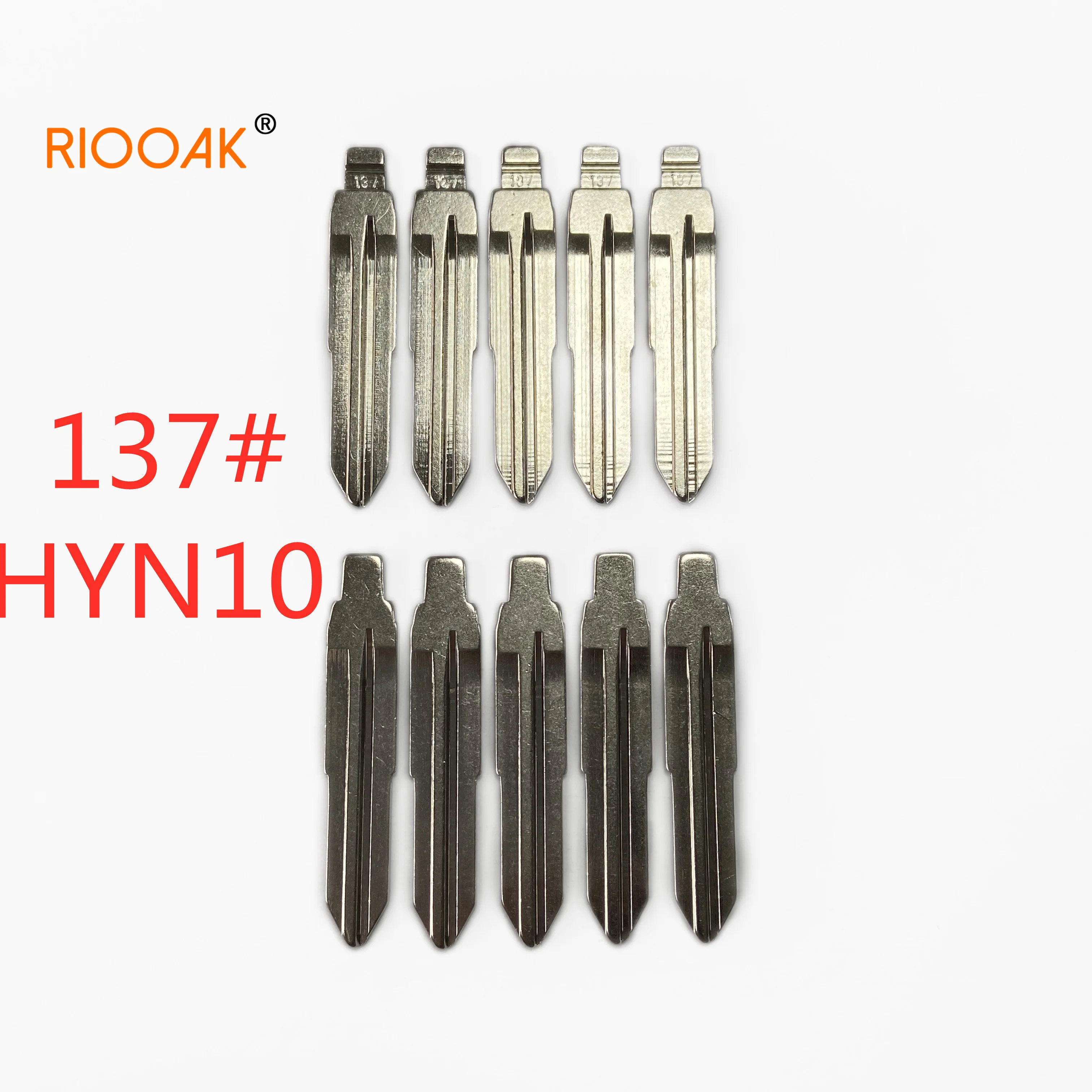 

RIOOAK 10pcs/lot #137 lishi HYN10 SSY3 Metal Blank Uncut Flip KD VVDI Remote Key Blade For Ssangyong S170 Uncut Car Key Blade