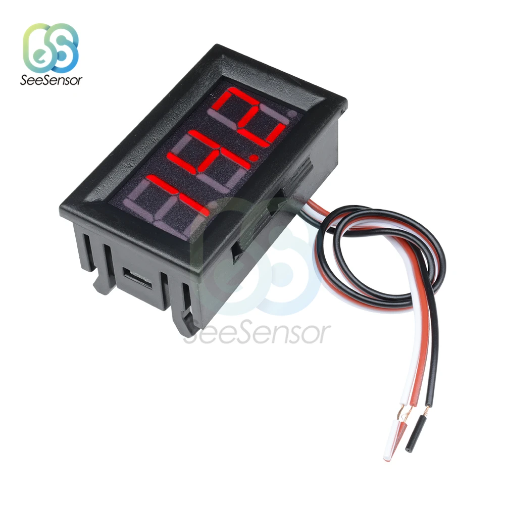3 провода 0 56 &quotМини светодиодный цифровой вольтметр измеритель напряжения Вольт