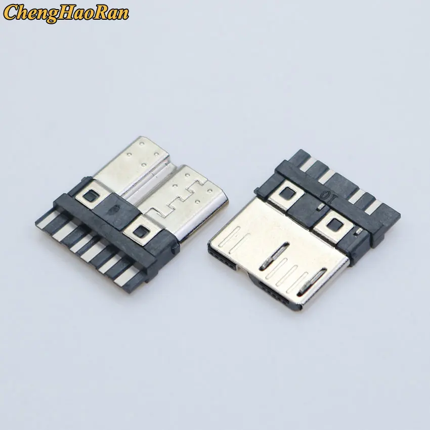

ChengHaoRan 5pcs Micro USB 3.0 Male Connector B Type HI speed Data Transmmission 10Pin Soldering USB Jack