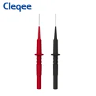 Cleqee P5008 2 шт. неразрушительный мультиметр тестовые щупы изолированный зонд для пирсинга Иглы контакты красныйчерный Задний зонд