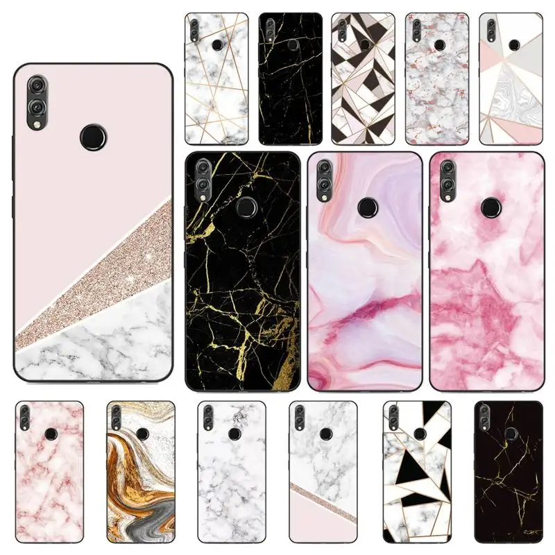 

Yinuoda gold marble Line sparkle Phone Cases For Huawei Honor 8X 8A 9 10 20 Lite 30Pro 7C 7A 10i 20i