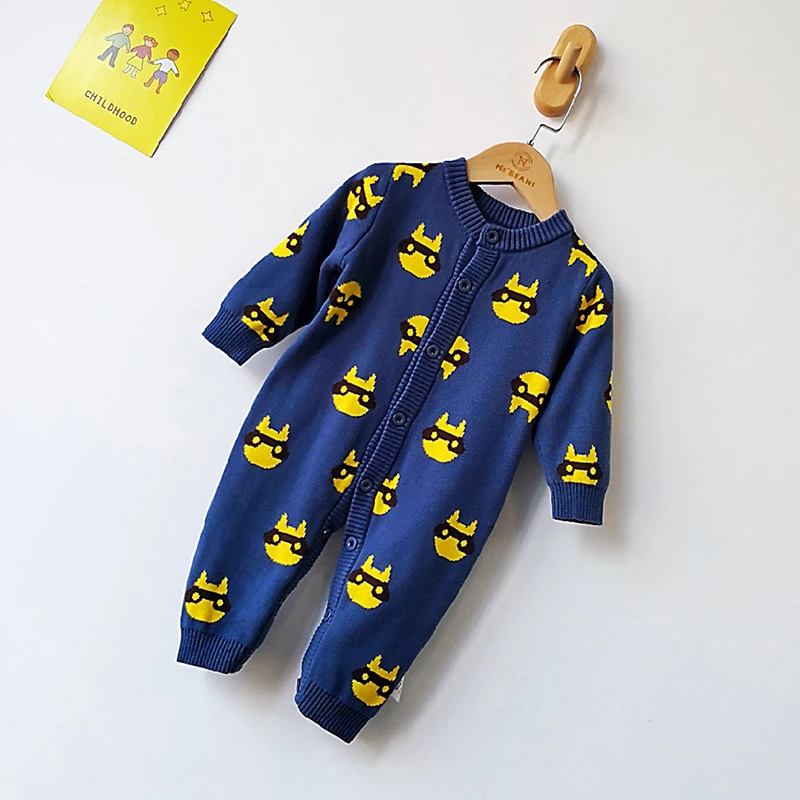 Комбинезон для новорожденных девочек и мальчиков одежда малышей вязаный свитер