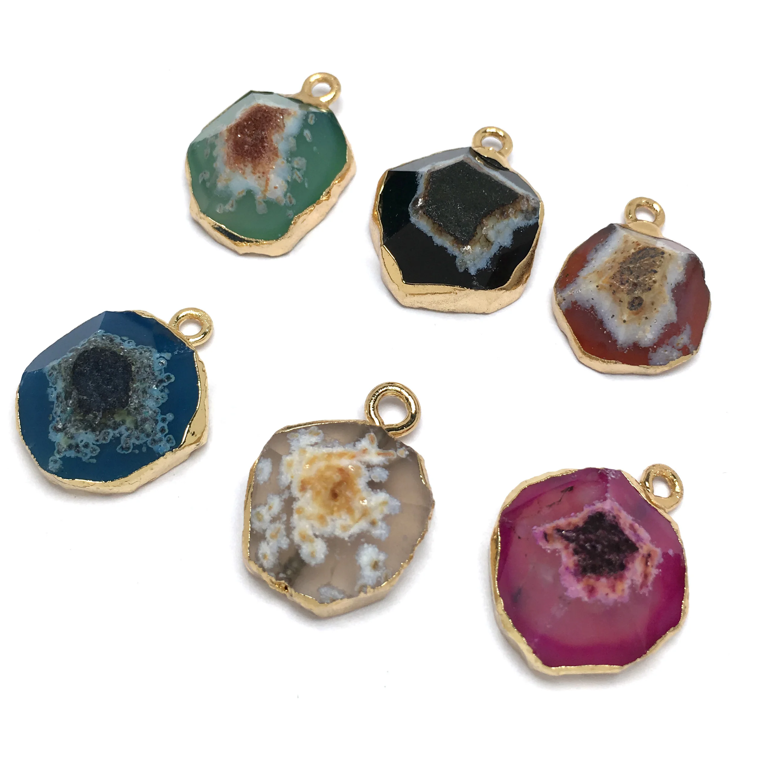 Модные кварцевые подвески из натурального камня агатные Подвески неправильной