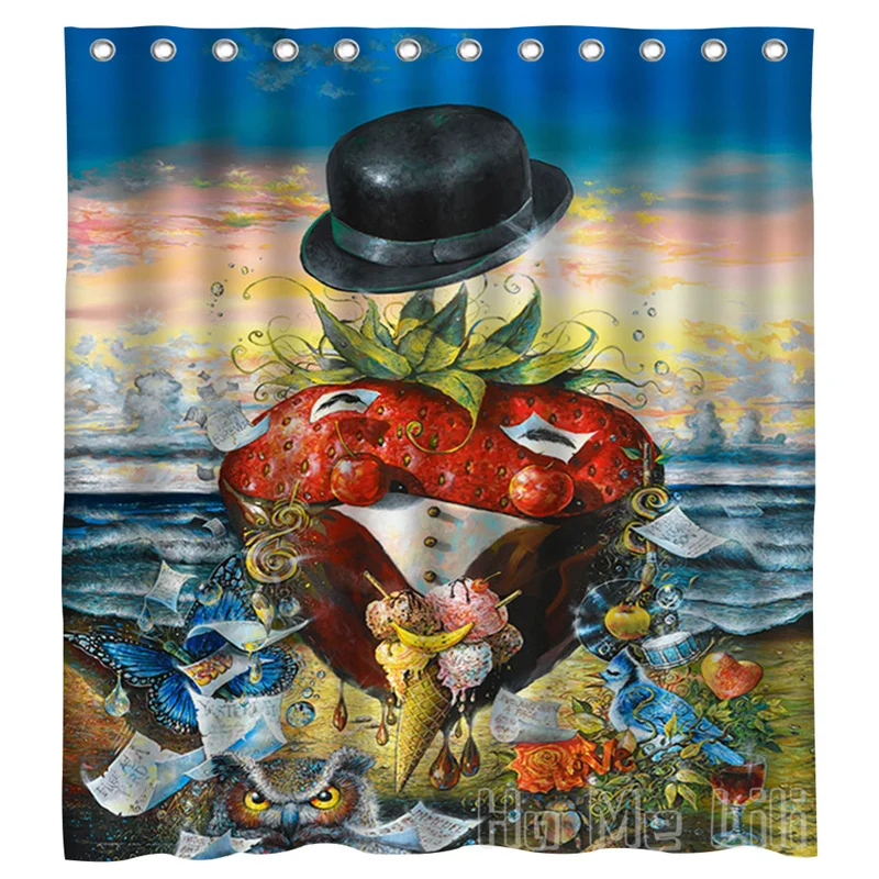 

Costume Hat Shower Curtain Nothing Is Real The Road To Heavenly Hana Maui Waterproof Fabric For Home Bathroom Decoration