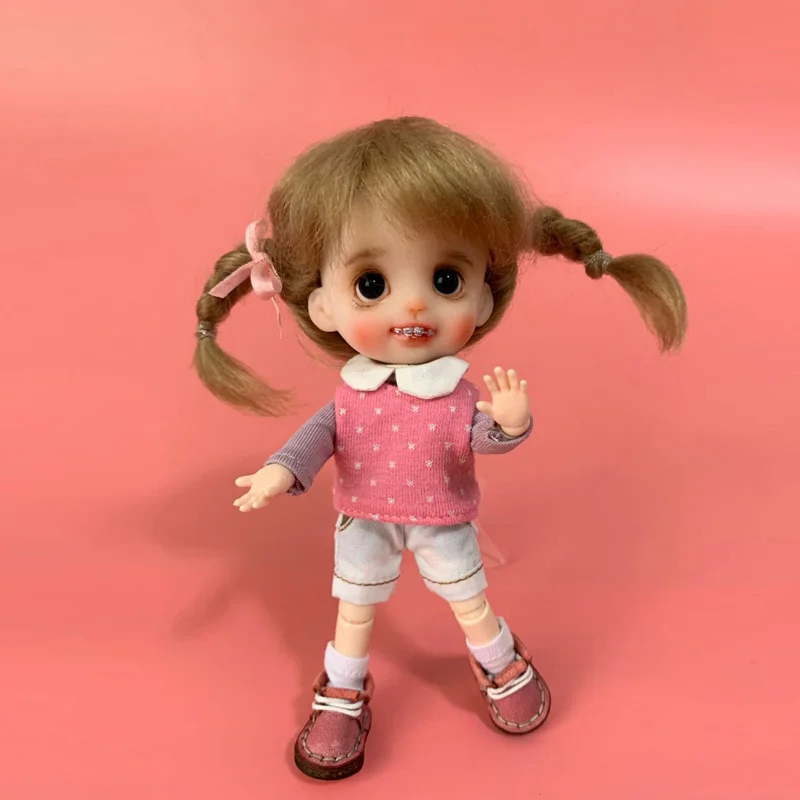 Ob11 Детская Одежда BJD девочка голова GSC простой жилет мягкая глина рука Кукла тело