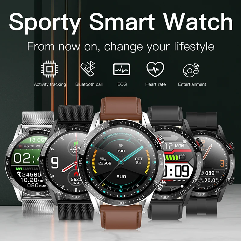 

2020 smart watch men IP68 waterproof ECG Heart Rate Sleep Tracker Bluetooth call smartwatch men for apple honor redmi