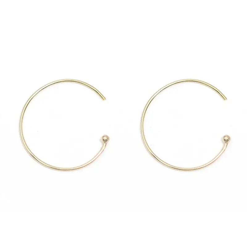 

Beadsnice ID39443smt4 1 pair/lot Gold Filled Hoop Earring Post Fashion Women Jewelry Hook Earring Components Supply