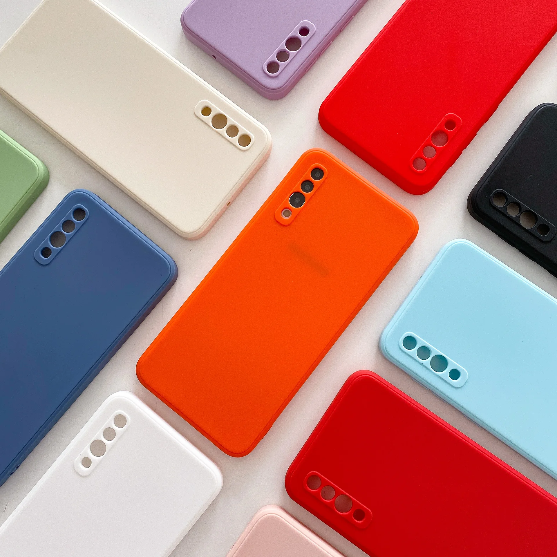 

12 candy color phone case for VIVO V21E/VI-S10 PRO/V21E/Y73/realme x2pro/X50 Pro Red matte soft silicone tpu back cover cases
