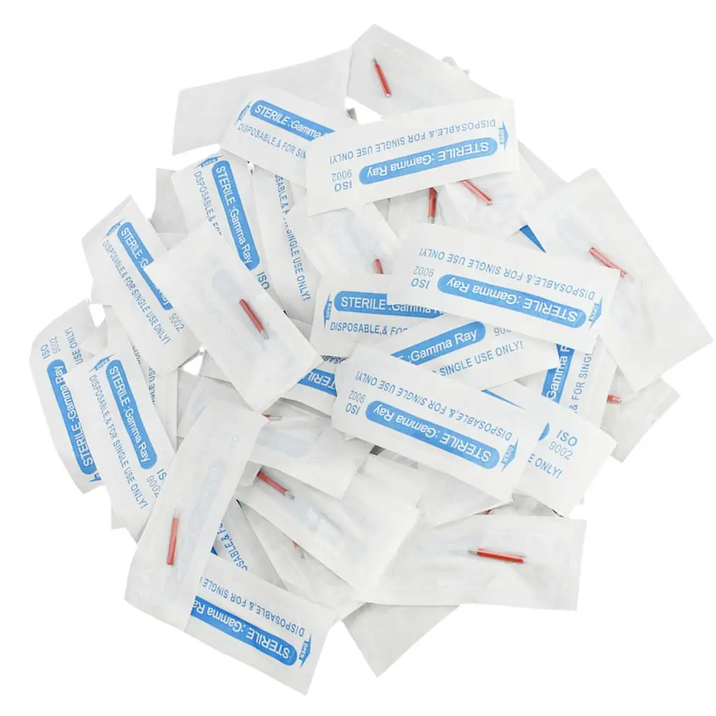 

50pcs Professional Sterile Tattoo Needles Disposable 3D Makeup Needles 21R