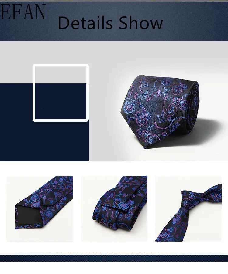Высококачественный Повседневный однотонный галстук в полоску 8 см черные синие