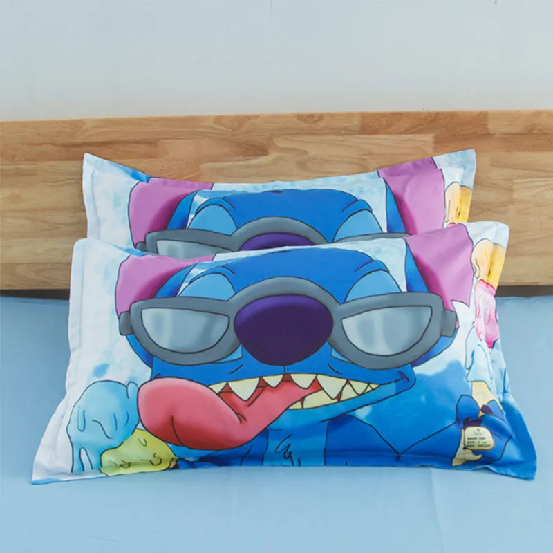 

Stitch Cartoon 3D Bed Lined Children Bedroom Comforter Bedding Set Bed Set Home Textiles Pillowcase Cover 3pcs Home Decoration