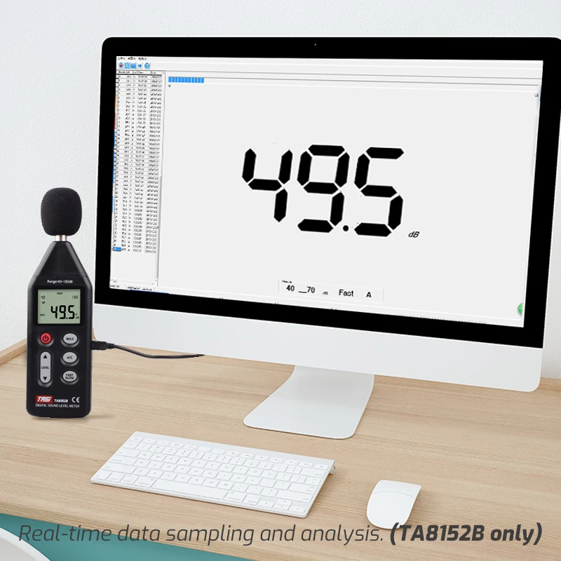 Цифровой измеритель уровня шума TASI TA8152B USB ЖК дисплей 40 130 дБ тестер измерение