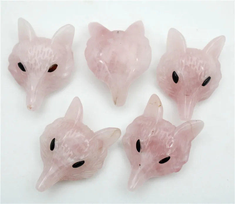 Оптовая продажа 2 шт./лот натуральный камень опал резные Волчья Голова Форма