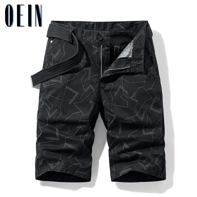 

OEIN Men 2021 Summer New Casual Vintage Classic Pockets Cargo Shorts Mens Outwear Fashion Streetwear Cotton Camouflage Shorts