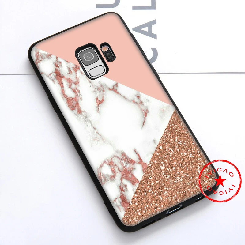 IYICAO розовый мраморный роскошный мягкий чехол для samsung Galaxy S10e S10 S9 S8 Note 8 9 10 Plus S6 S7 Edge