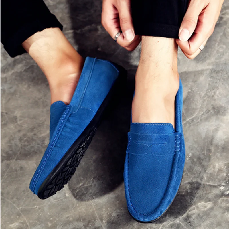 

Brand Spring Summer Hot Sell Moccasins Men Loafers High Quality Genuine Leather Shoes Men Flats Lightweight Driving Shoes