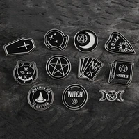 european medieval black magic witchcraft pins religious gothic punk brooches badges bag enamel pins jewelry gifts for friends