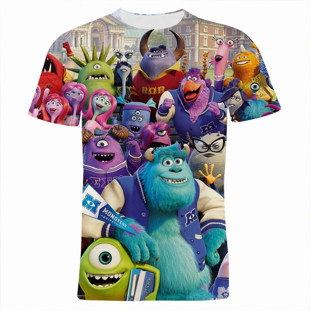 Футболка Monsters Inc для мужчин летняя повседневная женская рубашка с 3D-принтом