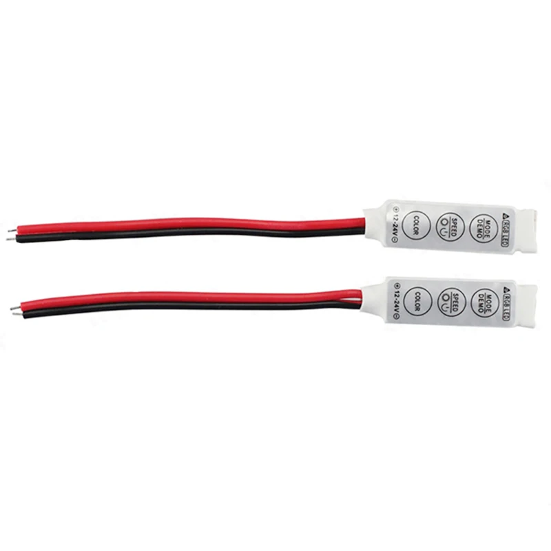 DC 5V-12V-24V 3Key Мини светодиодный RGB контроллер с одиночным Цвет диммер драйвер для