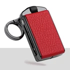 Цинковый сплав Кожаный Автомобильный Дистанционный смарт ключ-брелок чехол держатель кожи брелок с брелком подходит для Volvo XC90 XC60 S90 автомобильные аксессуары