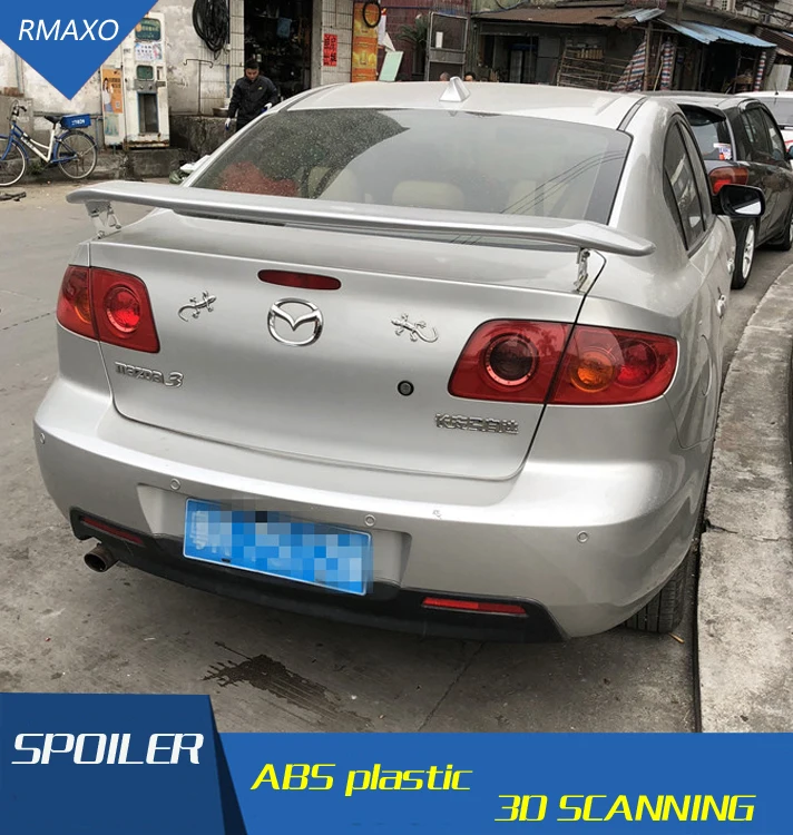 Спойлер для Mazda 3 RX8 2006 2013 заднее крыло автомобиля грунтовка цветной задний
