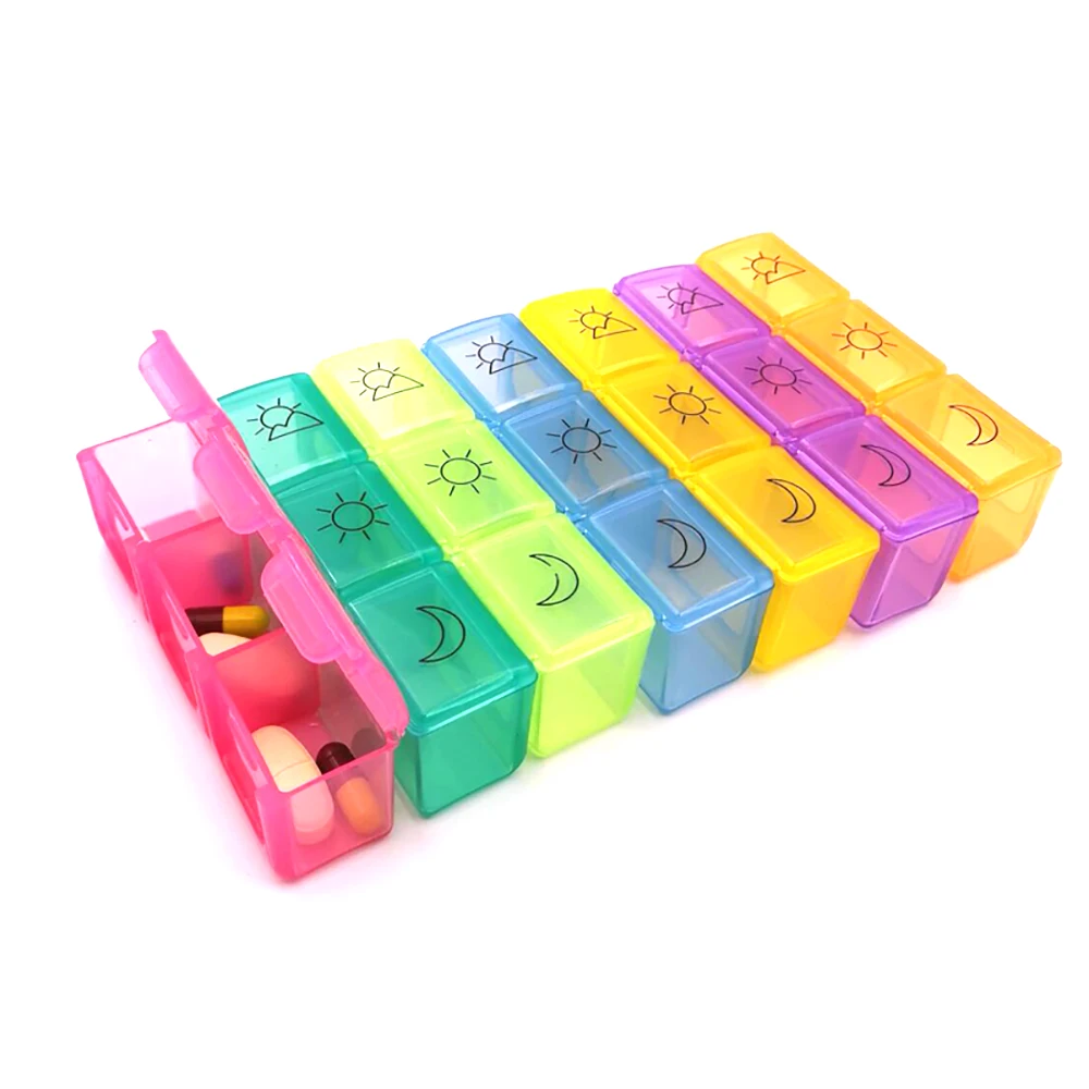 Большой ежедневный органайзер для таблеток 3 раза в день светильник легкая