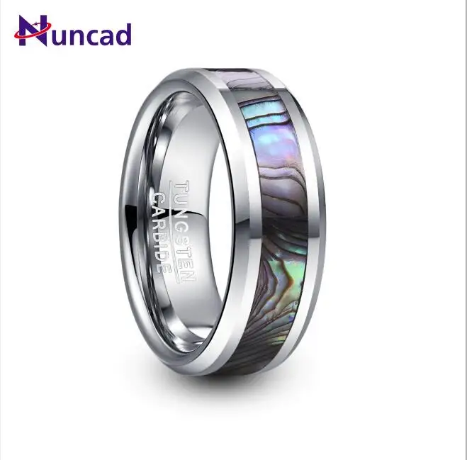 2019 NUNCAD 8 мм широкое кольцо из карбида вольфрама обручальное стальной цветной