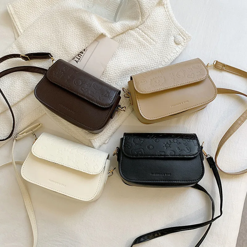 Новые ретро сумки через плечо с тиснением сумка для женщин однотонная из