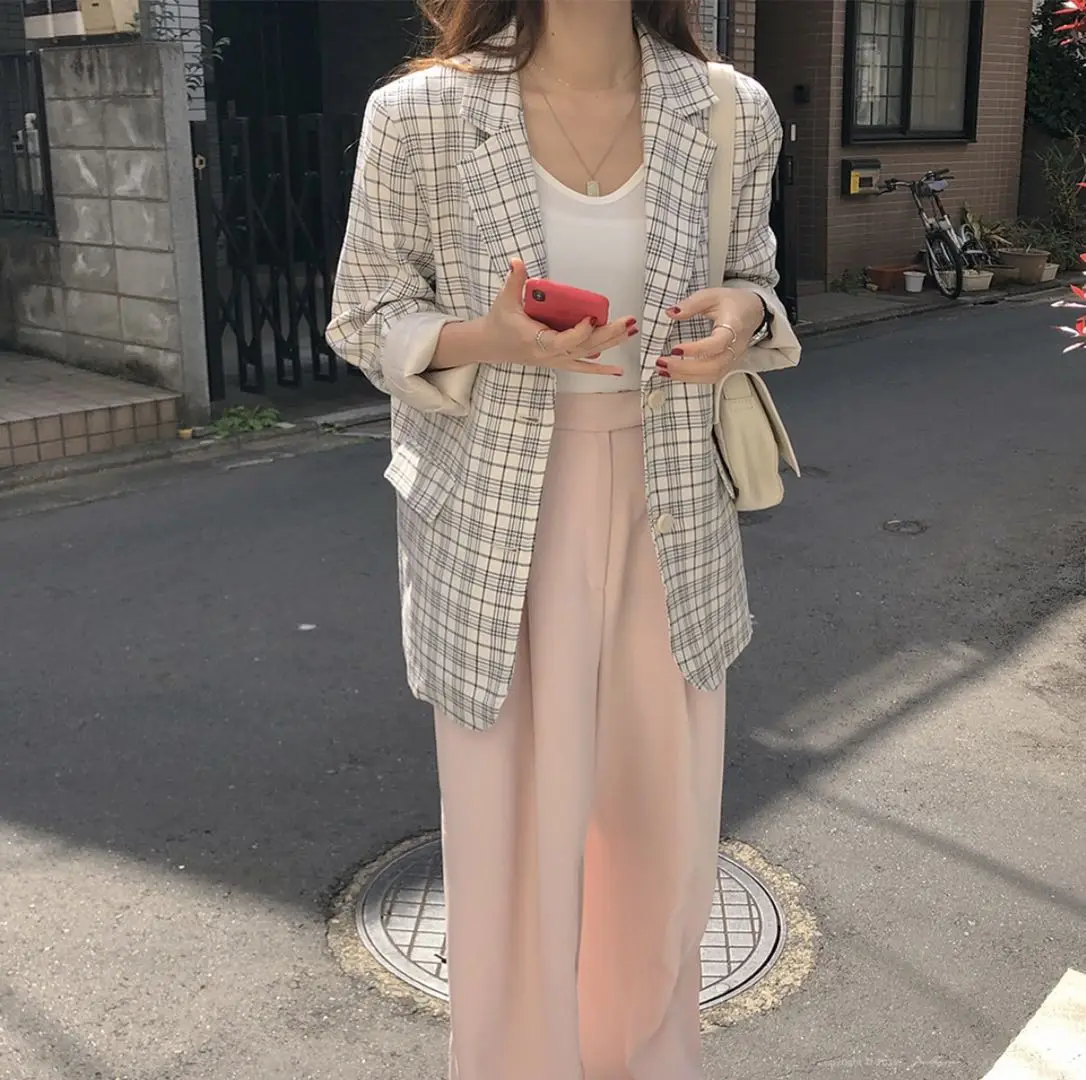 Весенние женские блейзеры тонкие однобортные пальто с длинным рукавом и