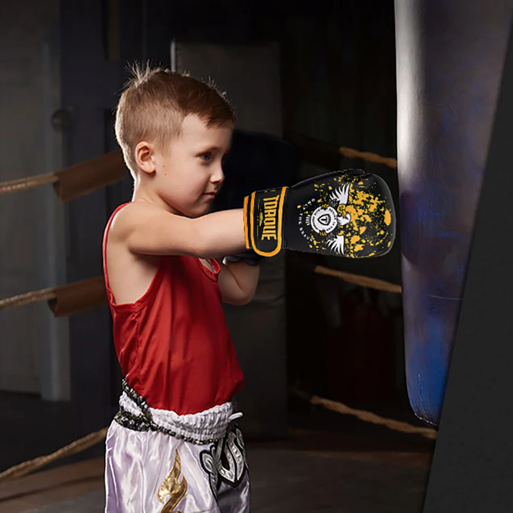 

TORQUE Boxing Gloves Muay Thai Kickboxing Kids PU Equipment Child Karate Free Fight Sanda Training Sparring Punching Mitts