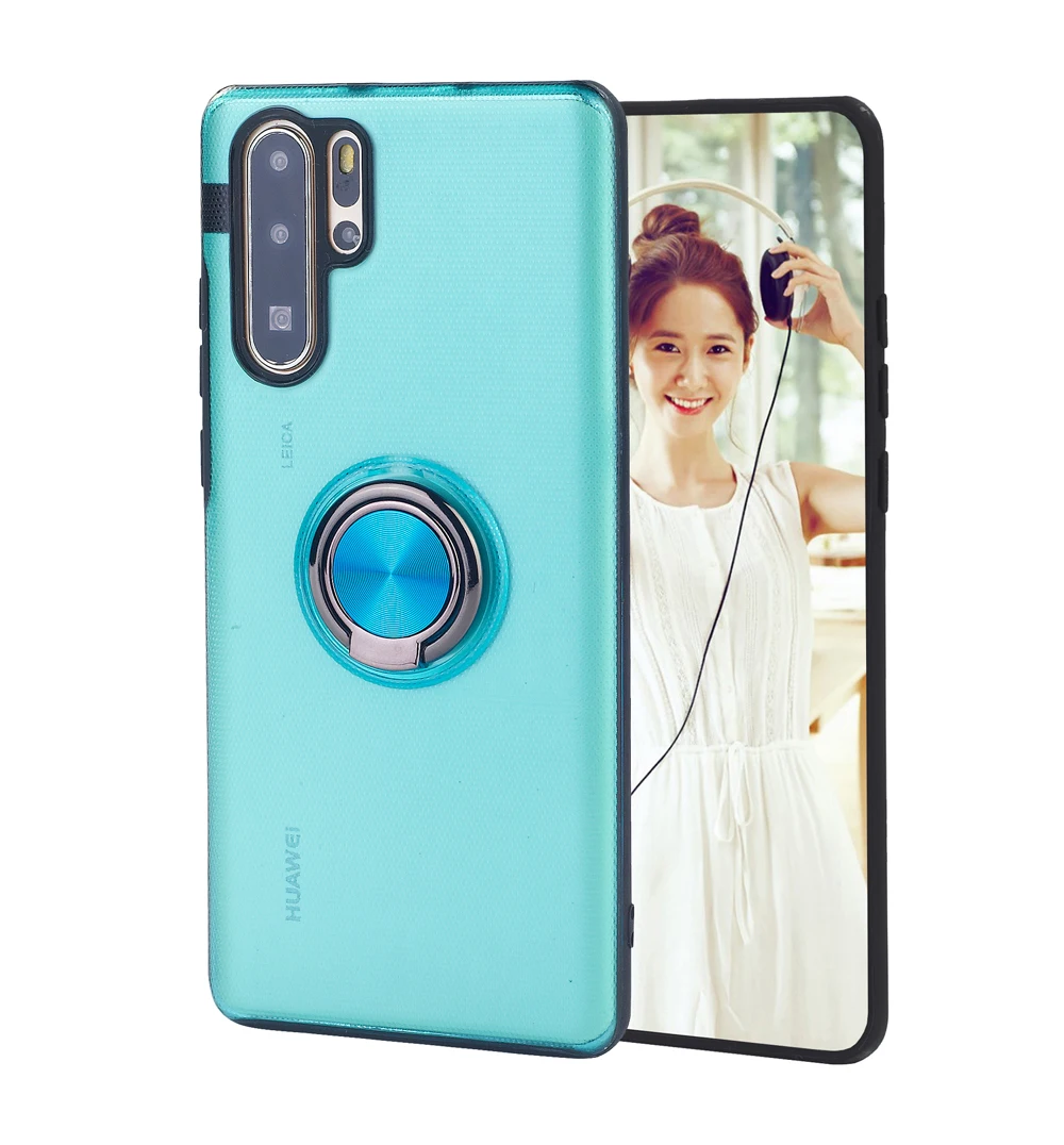 Transparent ring mobile phone case is easy to carry suitable for Huawei P30 P20 Mate20 series shockproof and shatterproof FUNDA |