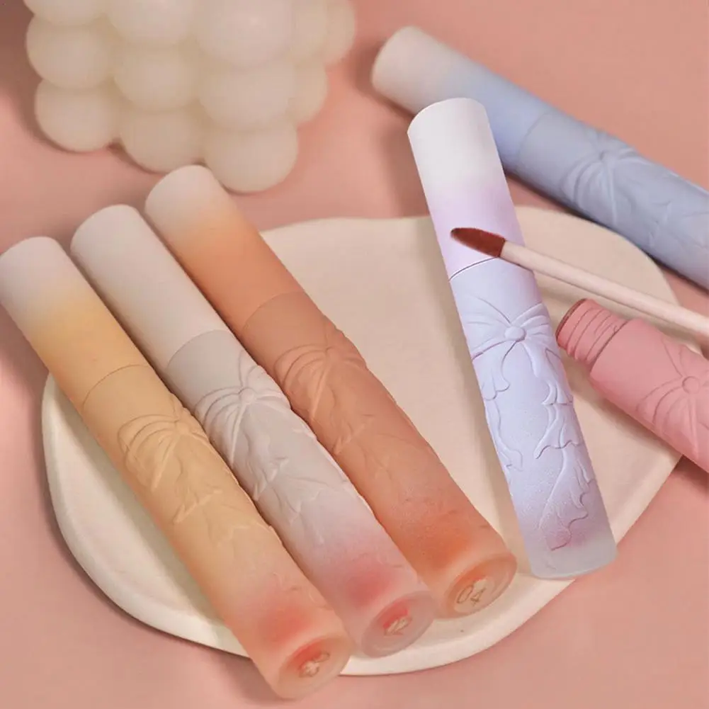 

The New Bowknot Lip Mud Velvet Matte Matte Velvet Lip Glaze Student Cheap Waterproof Lasting Lipstick Not EasyTo Fade Lip Gloss