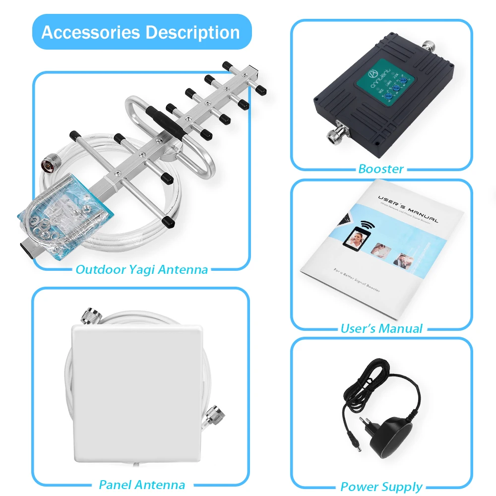 

GSM 4G Repeater 900/1800/2100 2G 3G 4G Signal Booster Mobile Phone DCS LTE 1800 WCDMA 2100 Tri Band Cel Phone cellular Amplifier