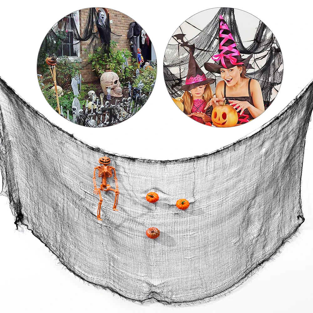 Жуткая сетчатая ткань для Хэллоуина 1 шт. украшение окна стола двери жуткая сетка