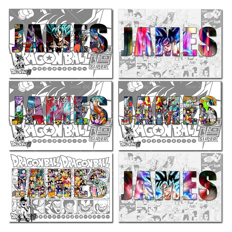 

Personalised Anime Dragon Ball Custom Name Canvas Painting Mural Living Room Bedroom Home Decoration Kids Gift