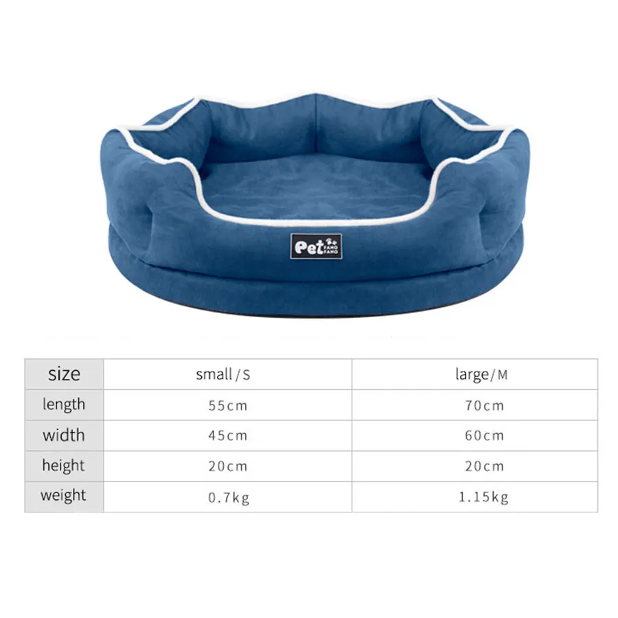 

Large Pet Cat Dog Bed Winter Warm Soft Sofa Cozy Dog House Removable Dog Nest Baskets Square Cushion for Dogs Sleeping Supplies