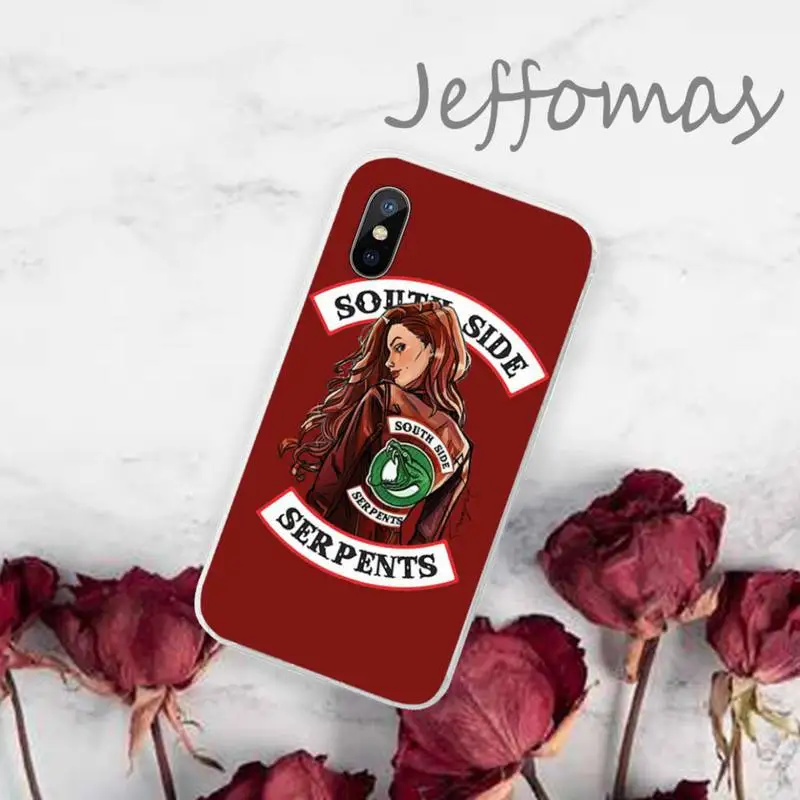 

TV Riverdale Southside Serpents Phone Case Transparent for iPhone 11 12 mini pro XS MAX 8 7 6 6S Plus X 5S SE 2020 XR