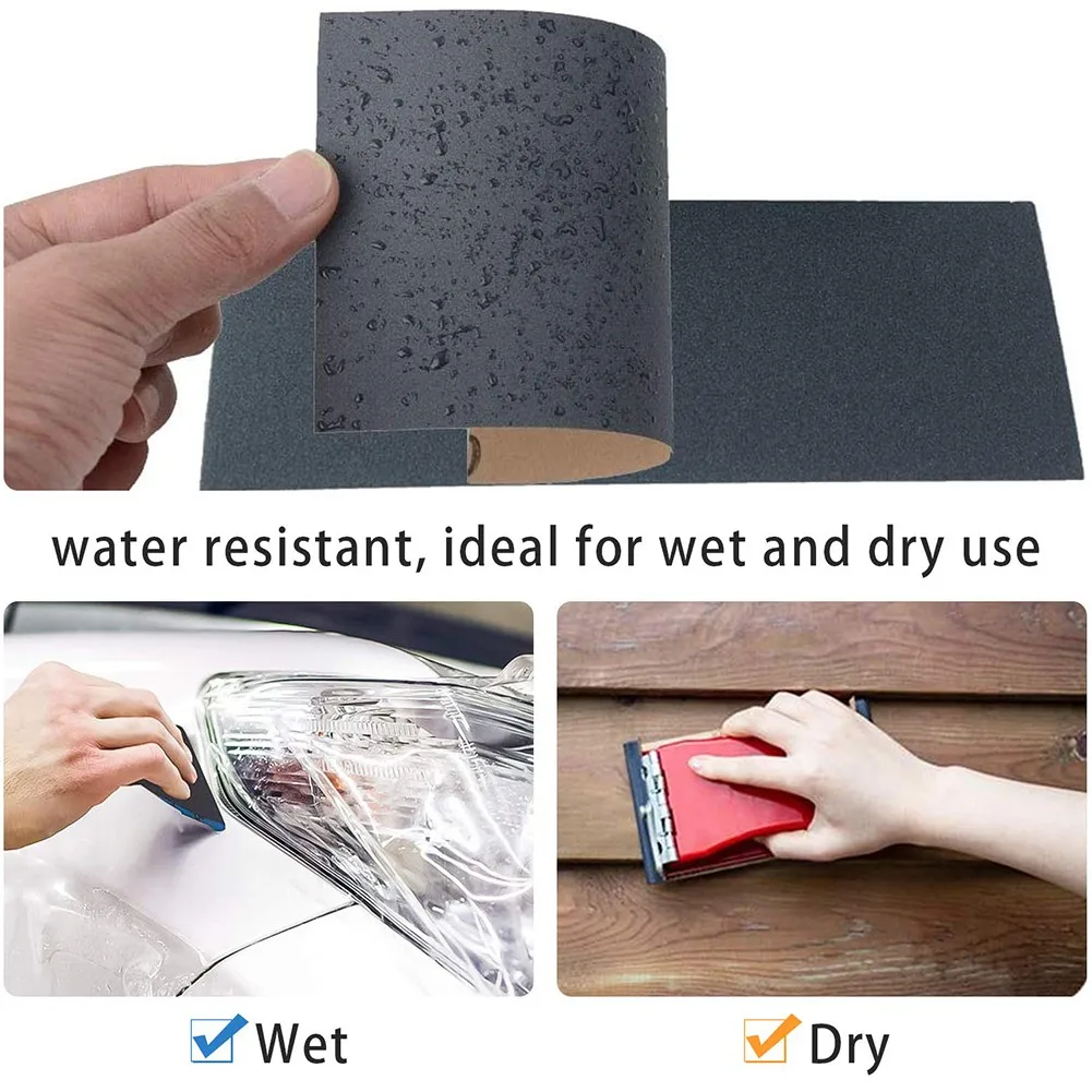 

30pcs Set Black Silicon Carbide Sandpaper Wet Dry Sandpaper For Metal Wood Polishing Grinding Home Improvement Abrasive Tools