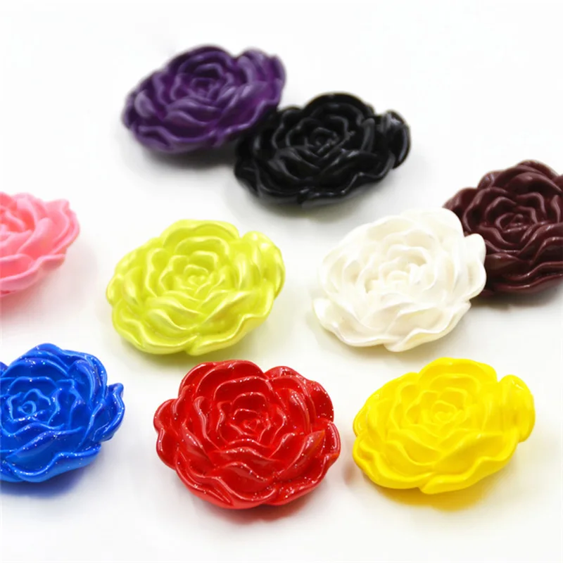 5 шт. высококачественные разноцветные полимерные розы на кнопках аксессуары для