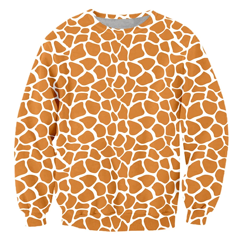 

IFPD европейский размер, мужские популярные свободные 3D толстовки в полоску с жирафом, принт, повседневная одежда размера плюс, унисекс, осенн...