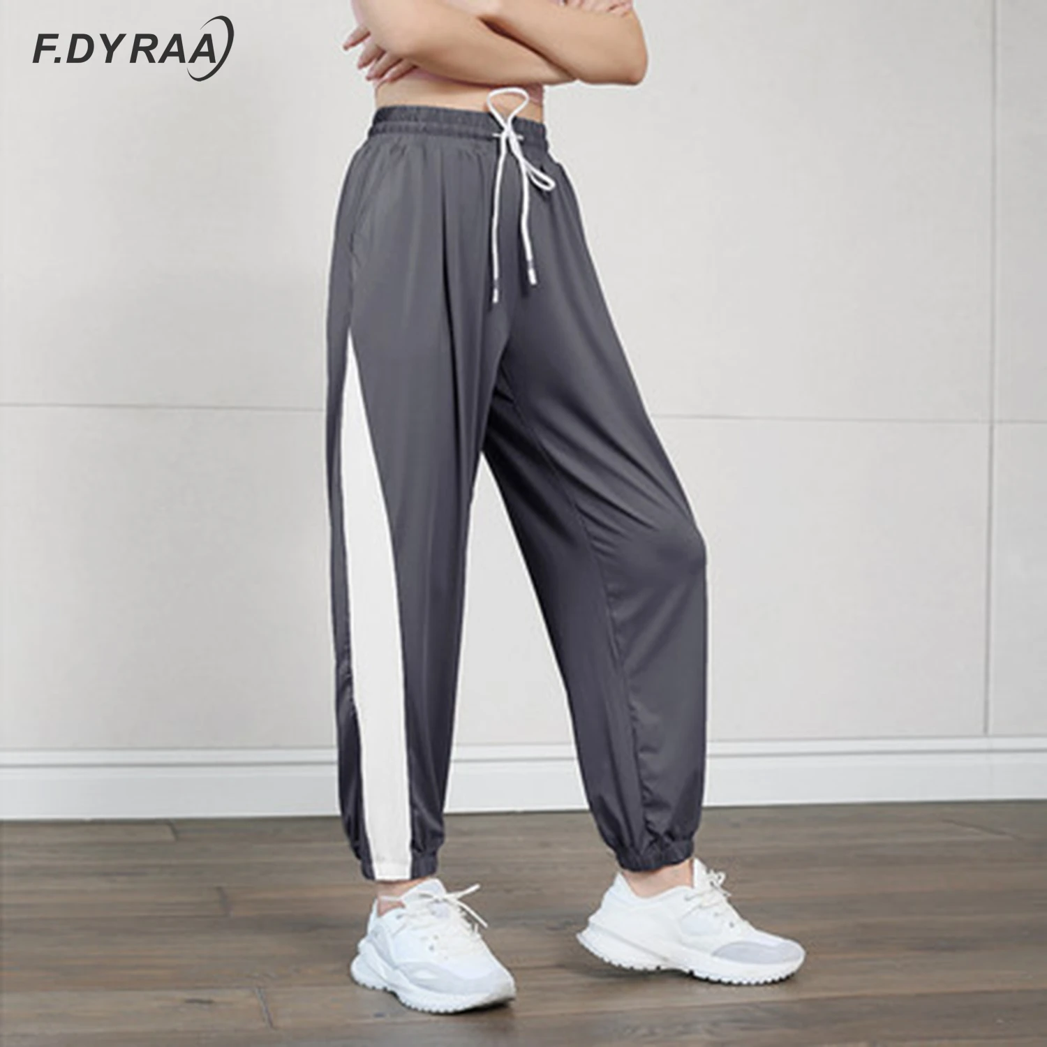 Женские спортивные брюки F.DYRAA свободные для йоги с боковой строчкой занятий