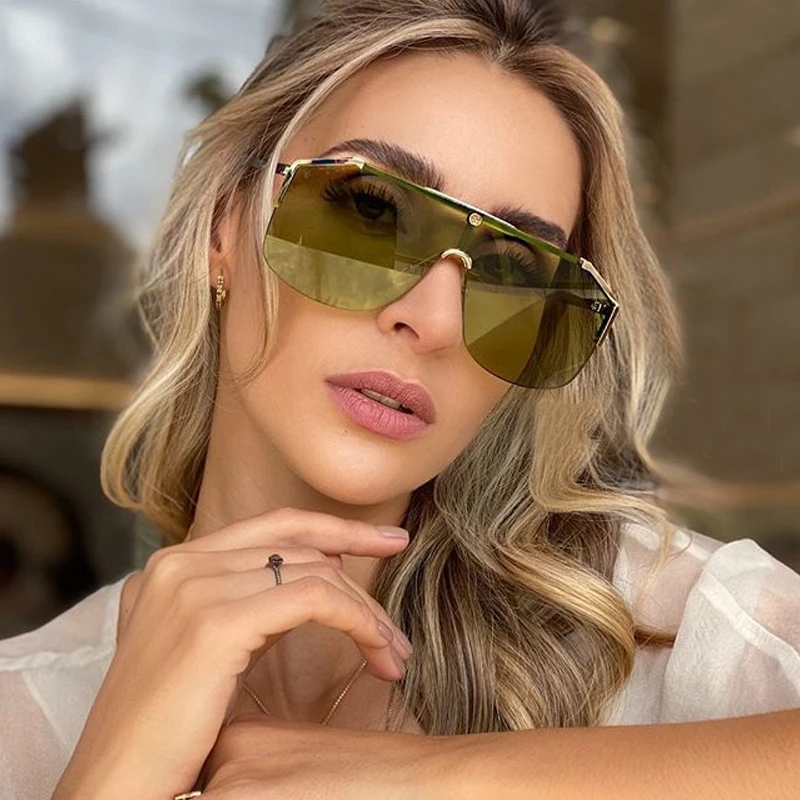 Фото Женские/мужские солнцезащитные очки без оправы в стиле хип-хоп | Аксессуары для